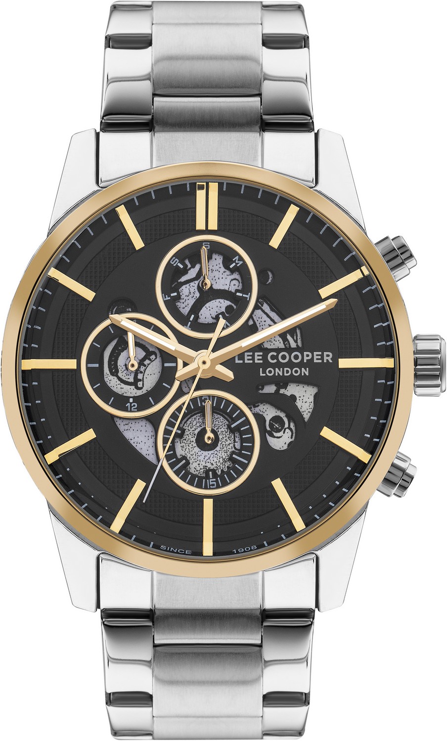 LEE COOPER  Мужские часы, кварцевый механизм, суперметалл с покрытием, 46 мм