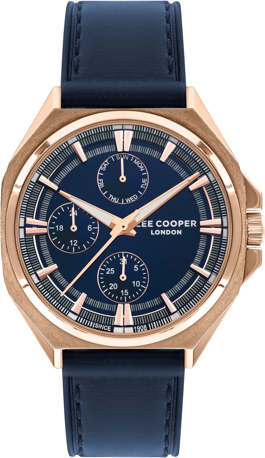 LEE COOPER  Мужские часы, кварцевый механизм, суперметалл с покрытием, 44 мм