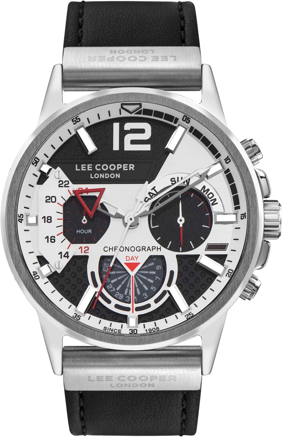 LEE COOPER  Мужские часы, кварцевый механизм, суперметалл, 46 мм