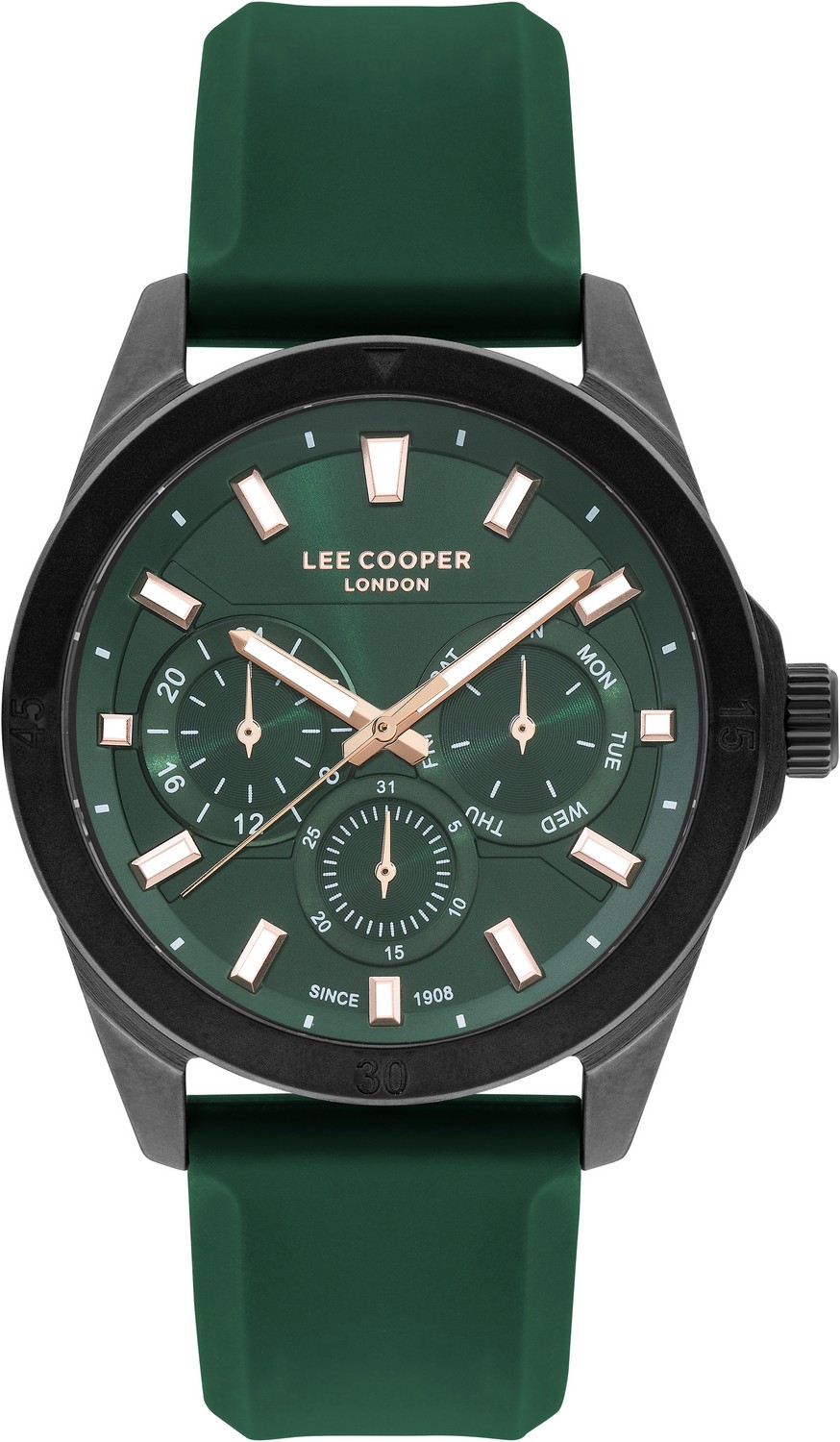 LEE COOPER  Мужские часы, кварцевый механизм, суперметалл с покрытием, 46 мм