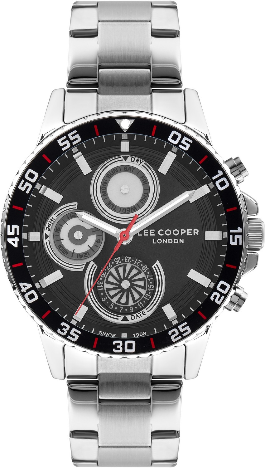LEE COOPER  Мужские часы, кварцевый механизм, суперметалл, 45 мм