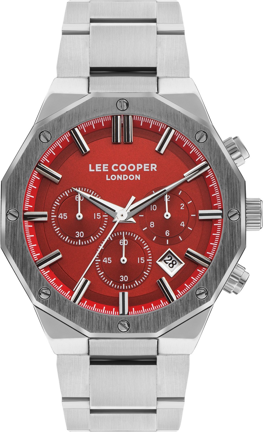 LEE COOPER  Мужские часы, кварцевый механизм, суперметалл, 44 мм
