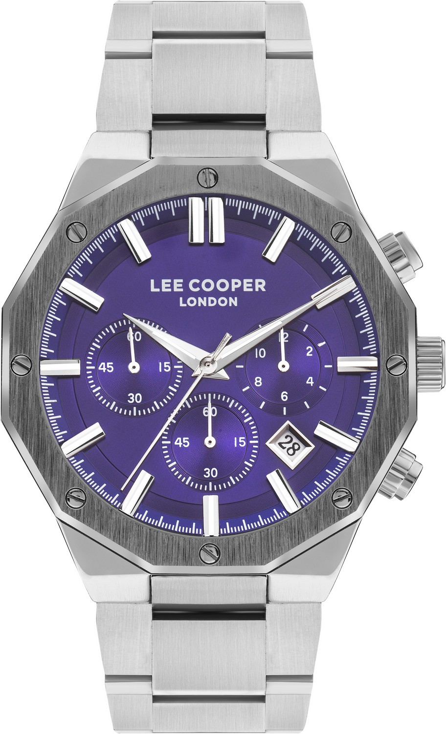 LEE COOPER  Мужские часы, кварцевый механизм, суперметалл, 44 мм
