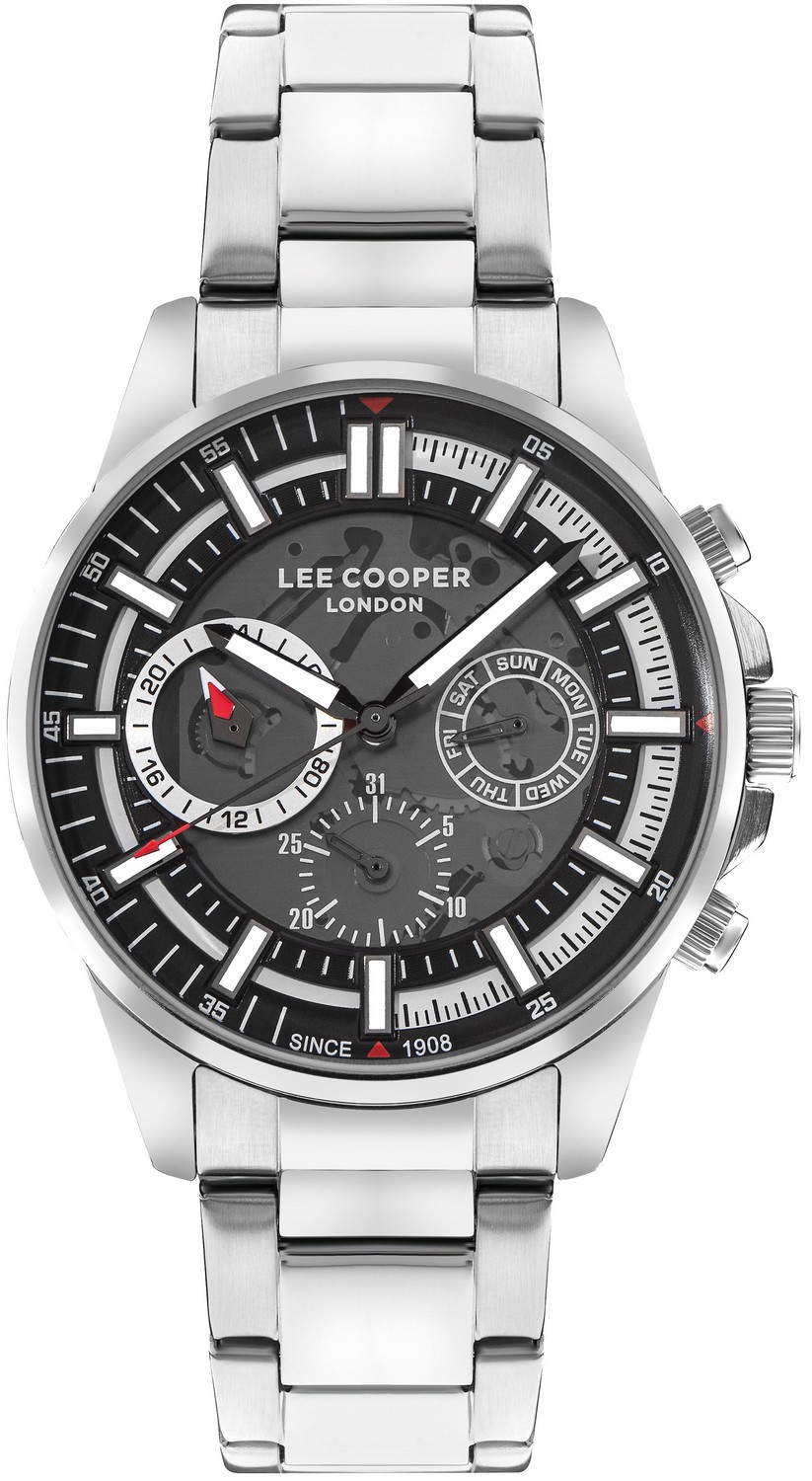 LEE COOPER  Мужские часы, кварцевый механизм, суперметалл, 45 мм