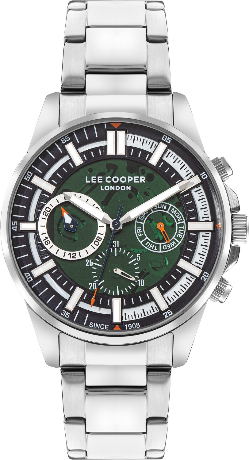 LEE COOPER  Мужские часы, кварцевый механизм, суперметалл, 45 мм