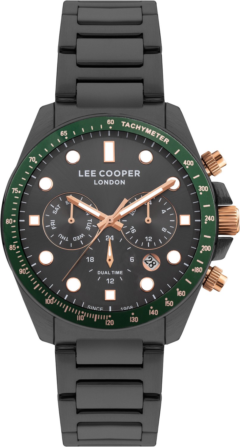 LEE COOPER  Мужские часы, кварцевый механизм, суперметалл с покрытием, 44 мм