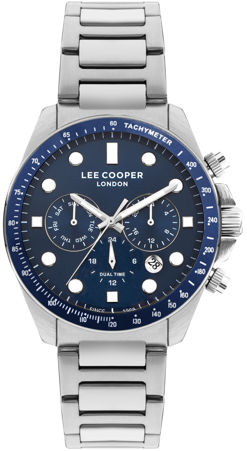 LEE COOPER  Мужские часы, кварцевый механизм, суперметалл, 44 мм