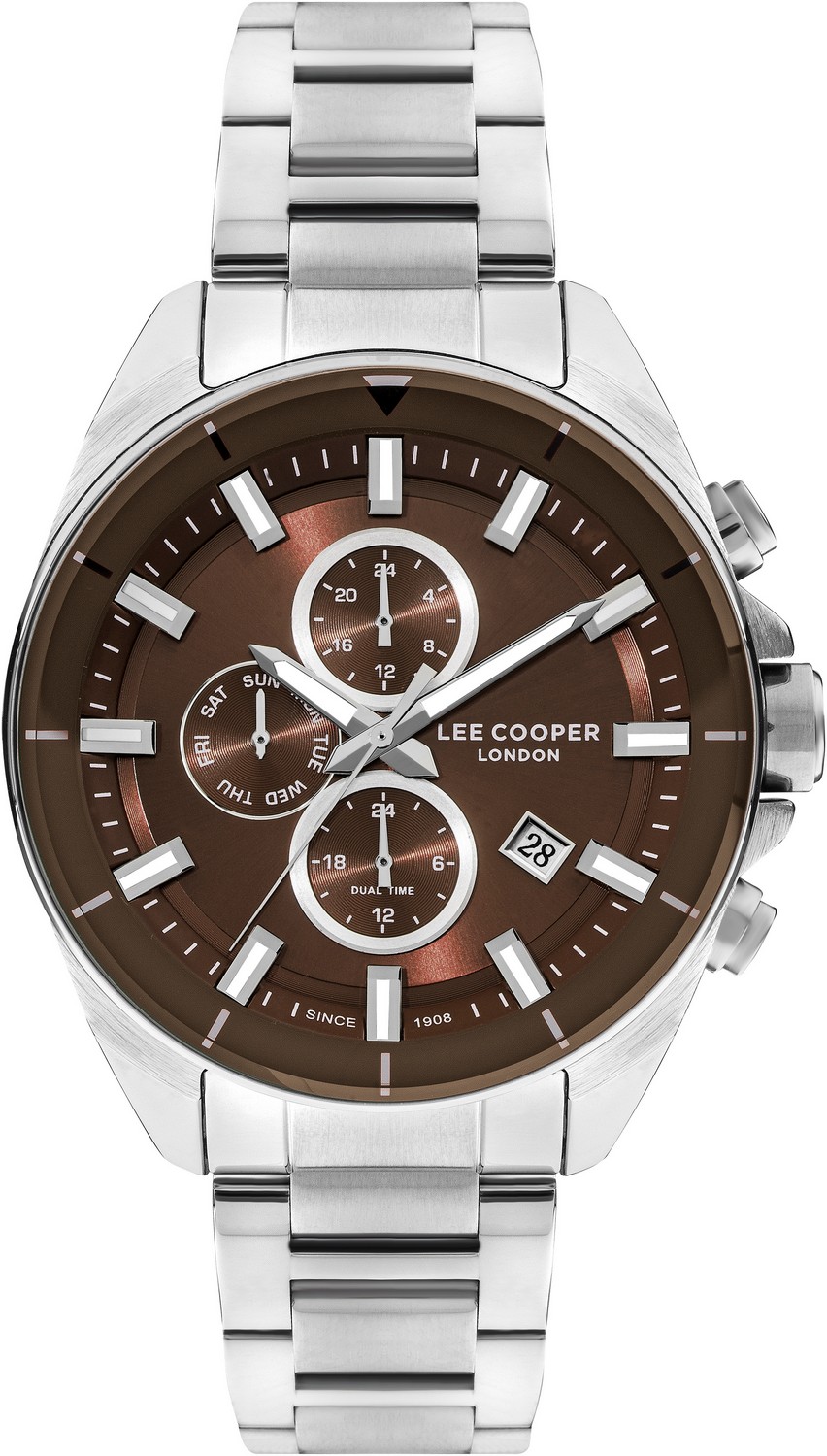 LEE COOPER  Мужские часы, кварцевый механизм, суперметалл, 46 мм