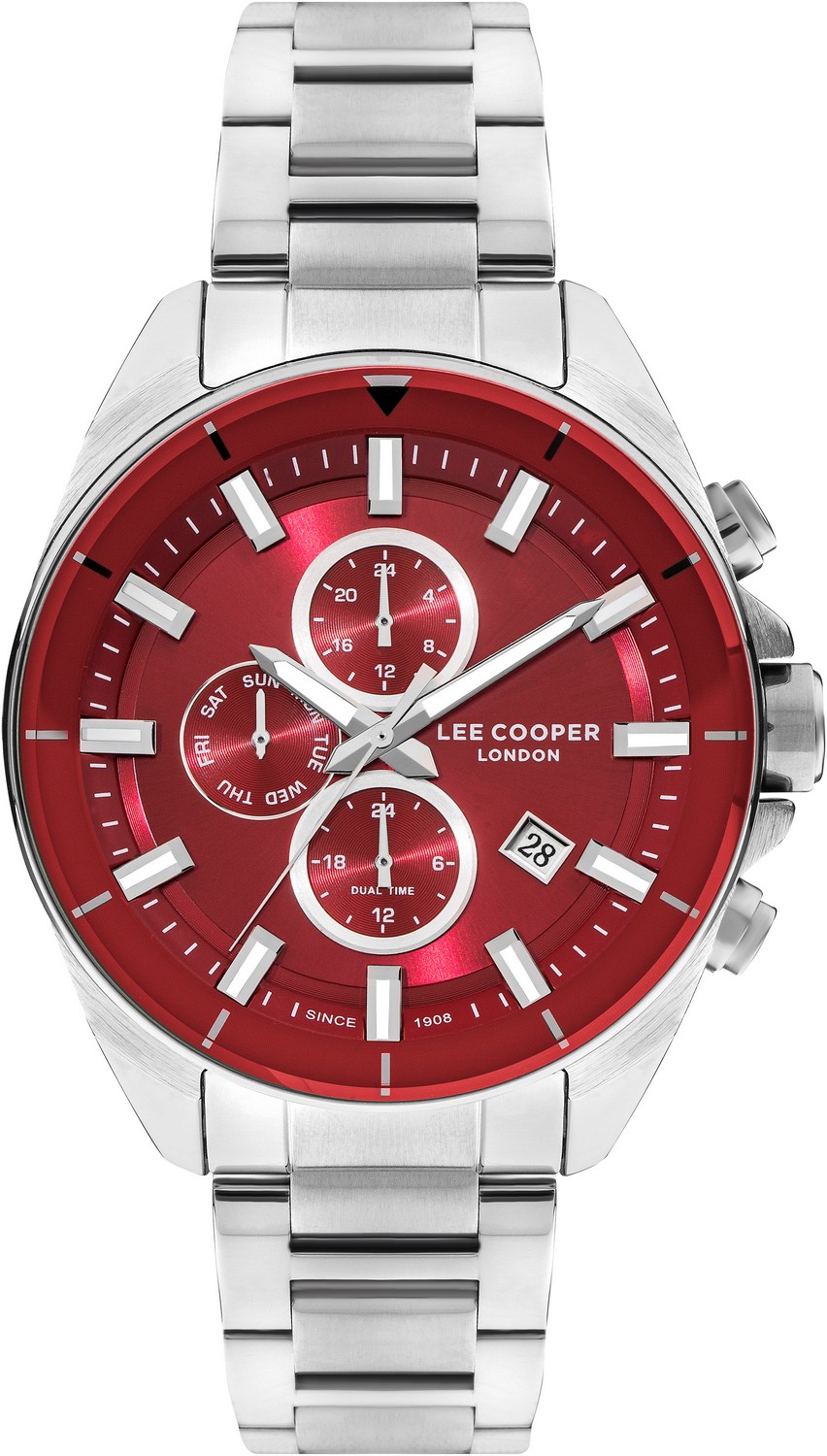 LEE COOPER  Мужские часы, кварцевый механизм, суперметалл, 46 мм