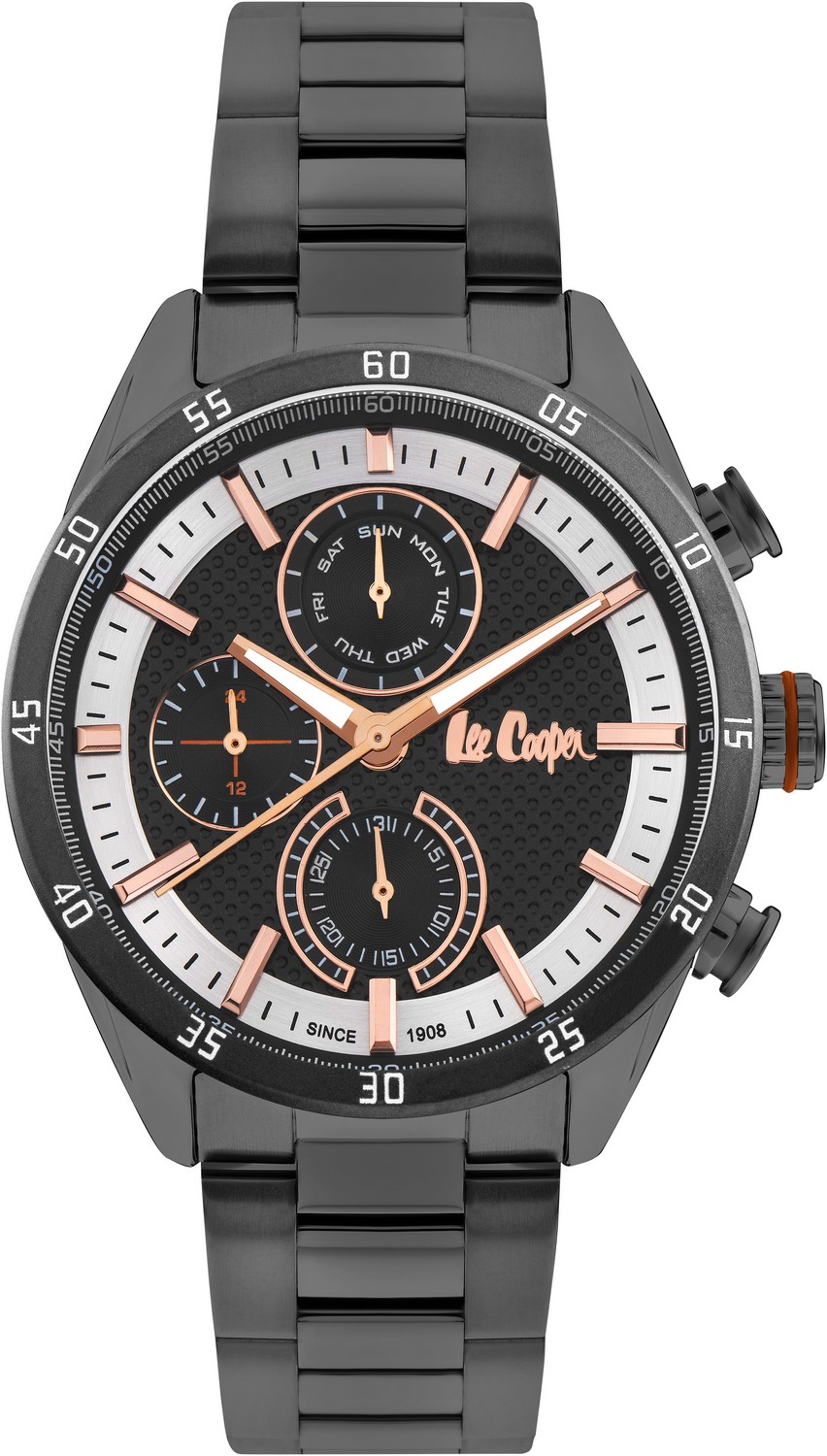 LEE COOPER  Мужские часы, кварцевый механизм, суперметалл с покрытием, 45 мм