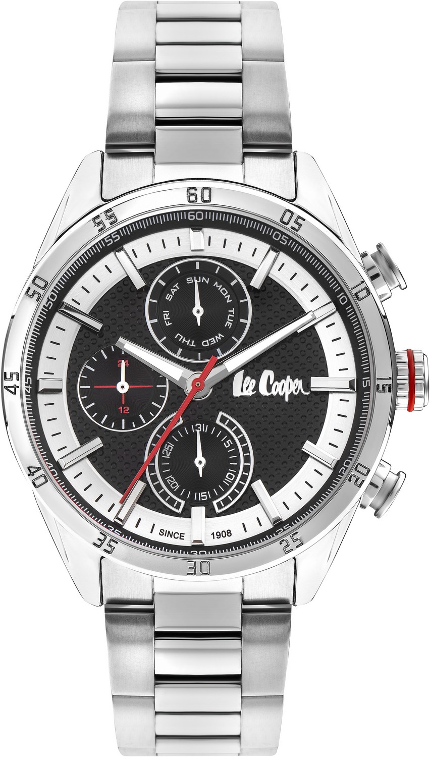 LEE COOPER  Мужские часы, кварцевый механизм, суперметалл, 45 мм