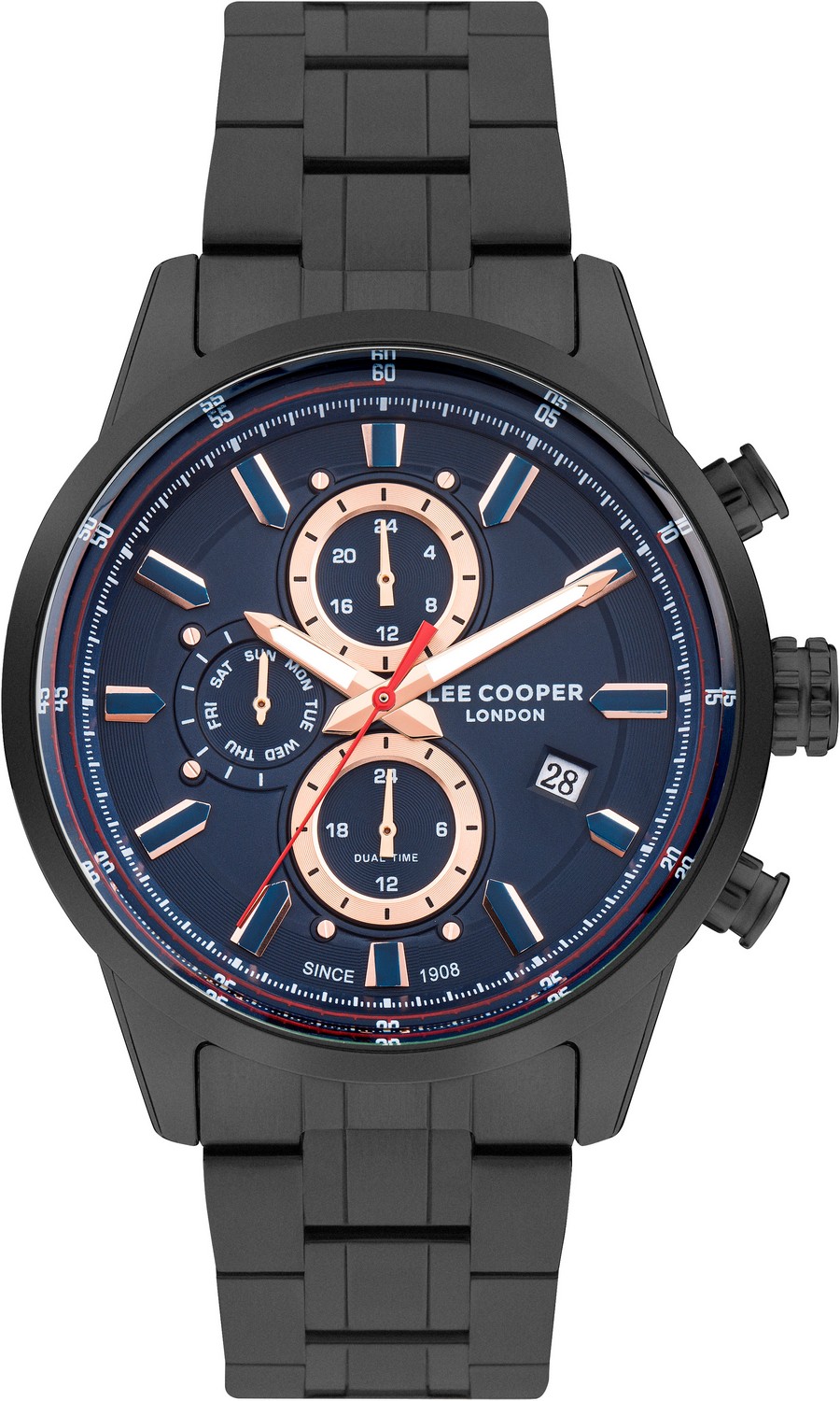 LEE COOPER  Мужские часы, кварцевый механизм, суперметалл с покрытием, 45 мм