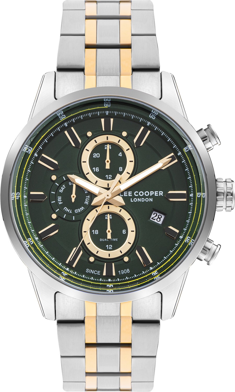 LEE COOPER  Мужские часы, кварцевый механизм, суперметалл, 45 мм