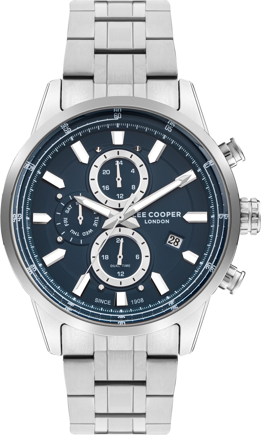 LEE COOPER  Мужские часы, кварцевый механизм, суперметалл, 45 мм