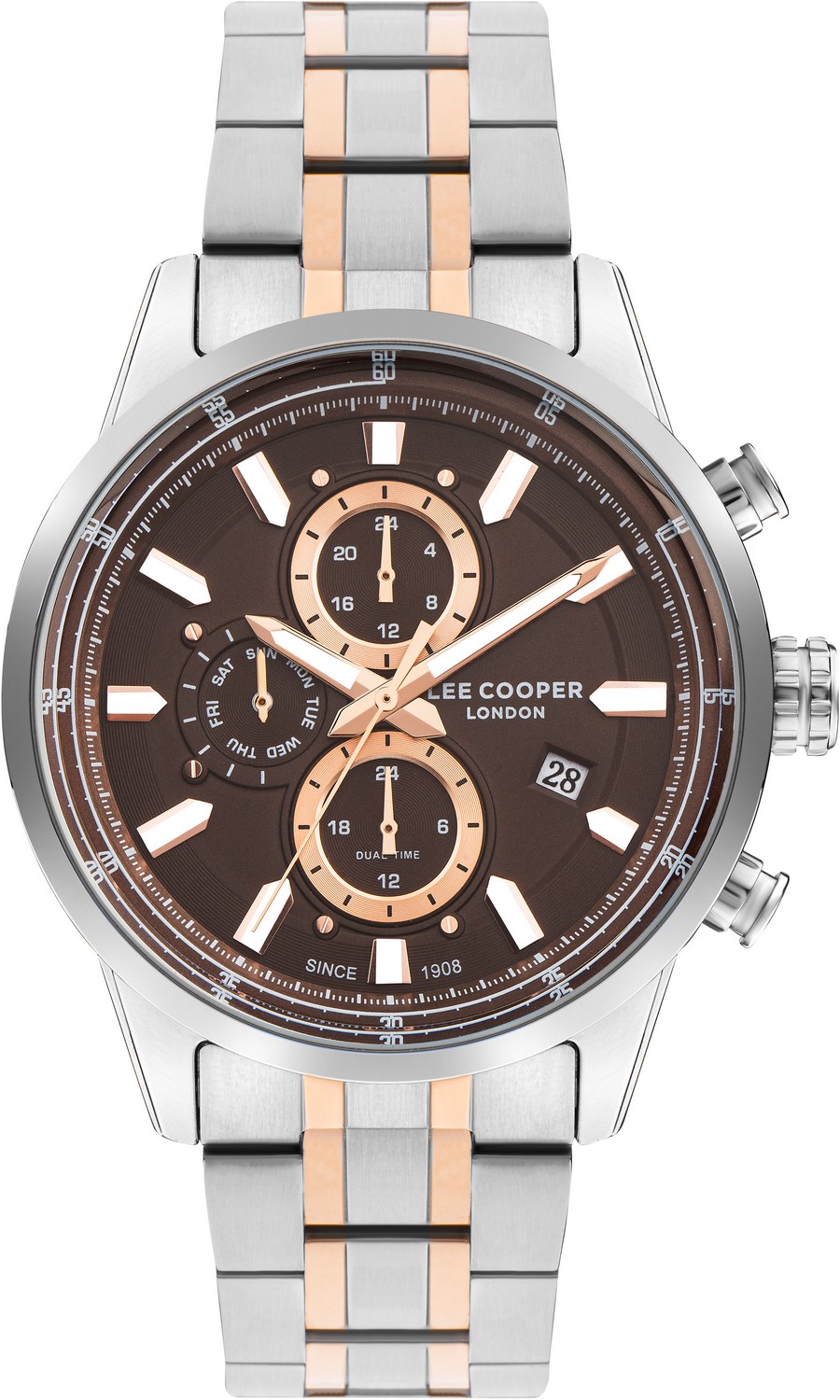 LEE COOPER  Мужские часы, кварцевый механизм, суперметалл, 45 мм