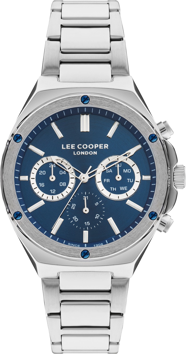 LEE COOPER  Мужские часы, кварцевый механизм, суперметалл, 44 мм