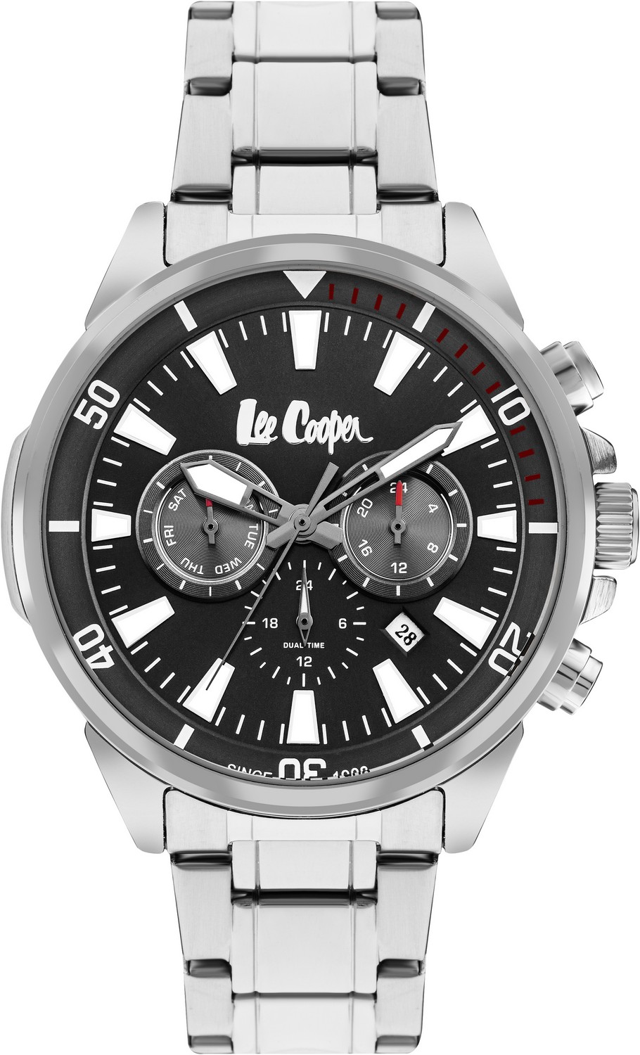 LEE COOPER  Мужские часы, кварцевый механизм, суперметалл, 46 мм