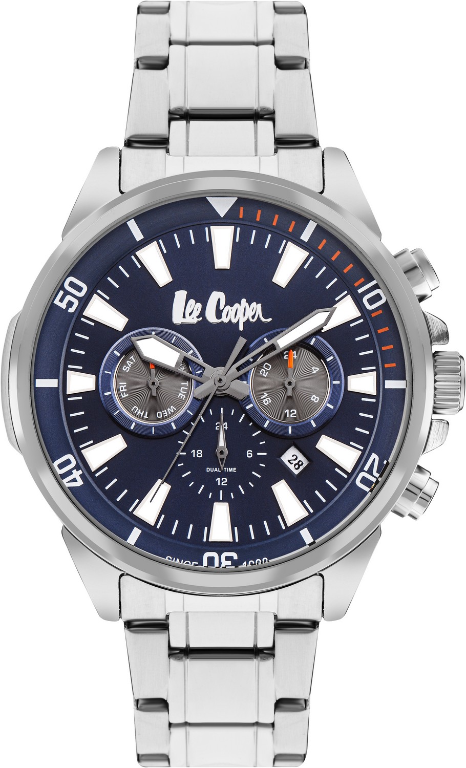 LEE COOPER  Мужские часы, кварцевый механизм, суперметалл, 46 мм