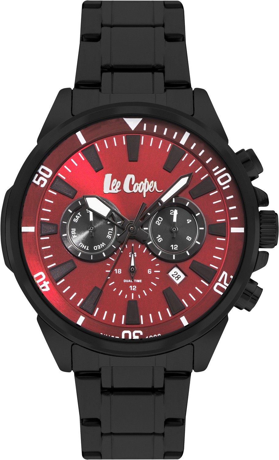 LEE COOPER  Мужские часы, кварцевый механизм, суперметалл с покрытием, 46 мм