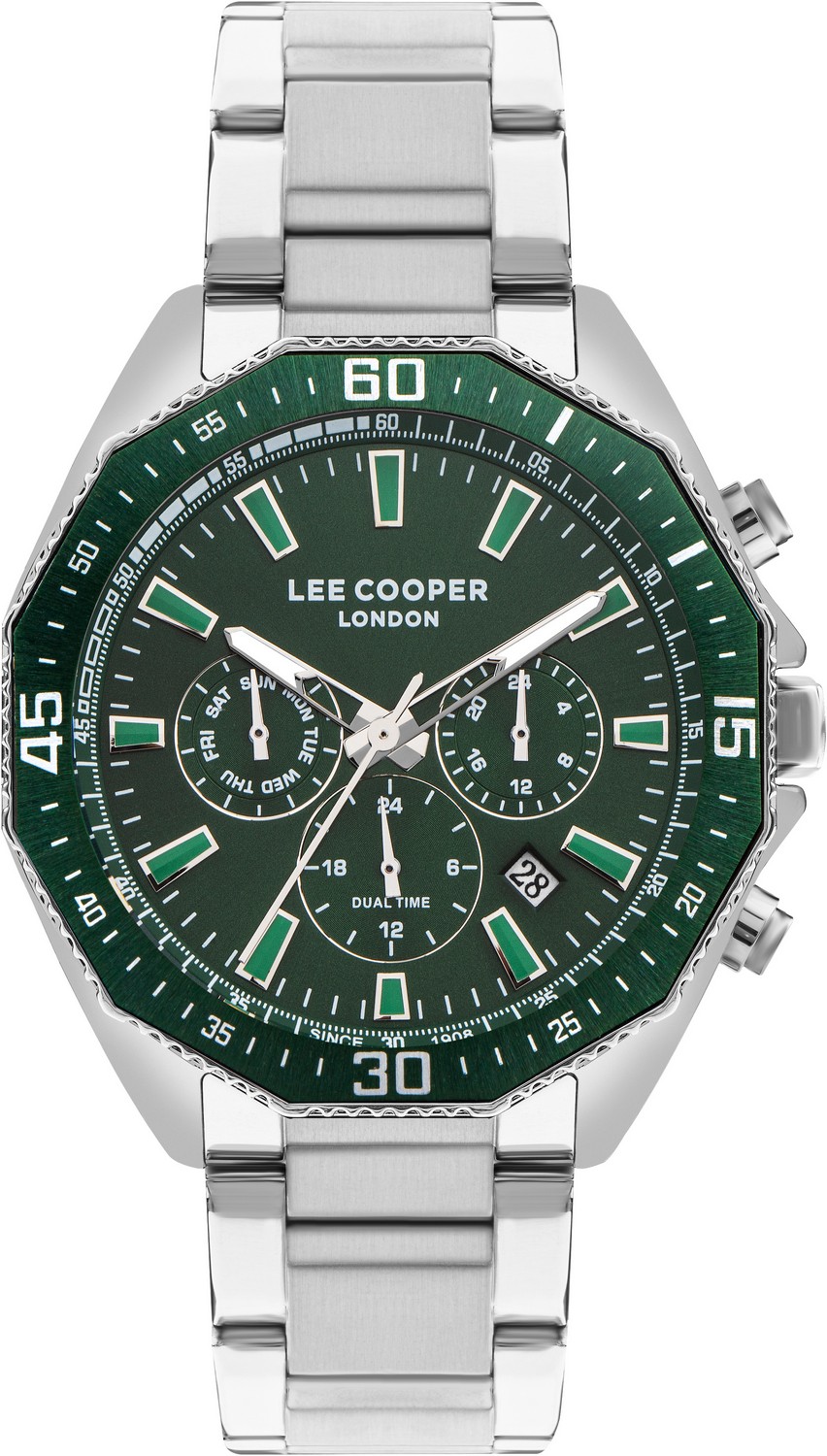 LEE COOPER  Мужские часы, кварцевый механизм, суперметалл, 45 мм