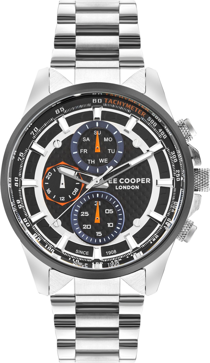 LEE COOPER  Мужские часы, кварцевый механизм, суперметалл, 45 мм
