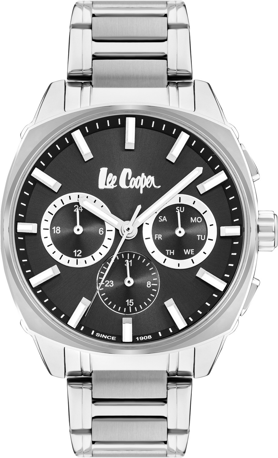 LEE COOPER  Мужские часы, кварцевый механизм, суперметалл, 44 мм