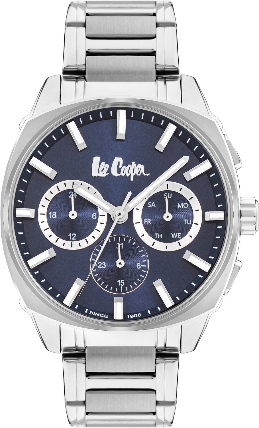 LEE COOPER  Мужские часы, кварцевый механизм, суперметалл, 44 мм