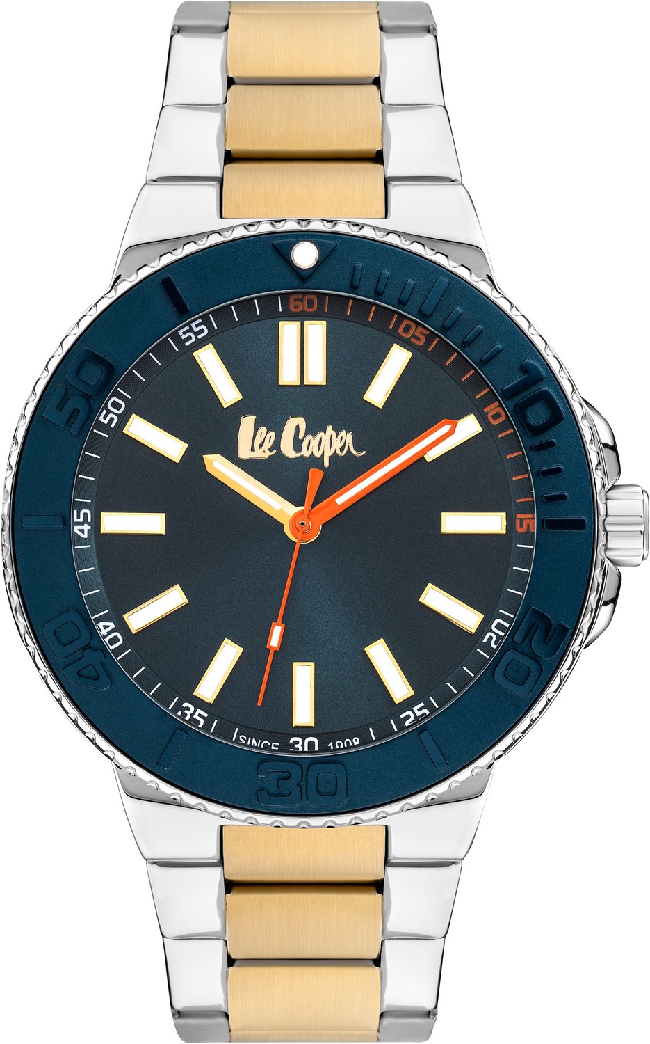 LEE COOPER  Мужские часы, кварцевый механизм, суперметалл, 44 мм