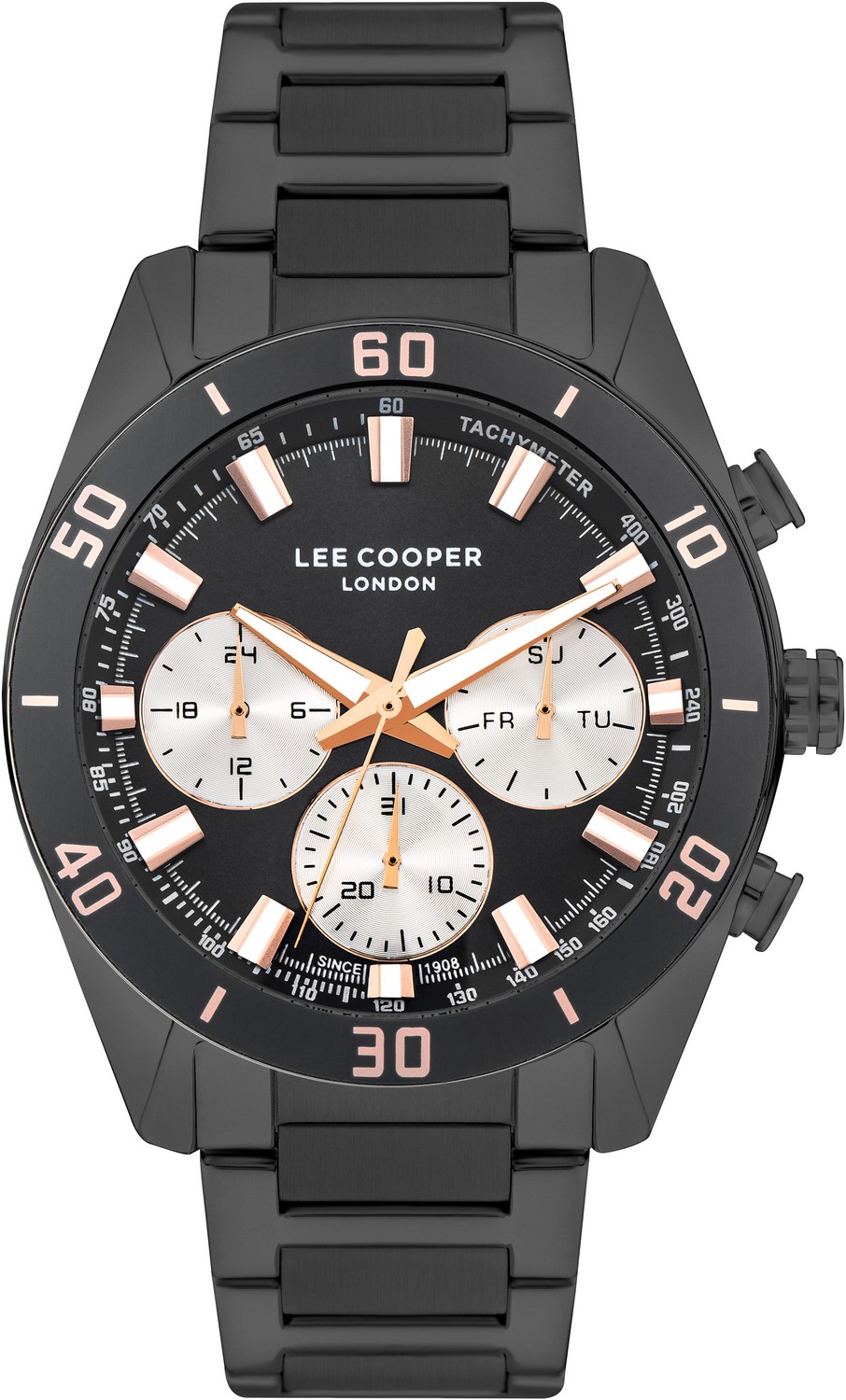 LEE COOPER  Мужские часы, кварцевый механизм, суперметалл с покрытием, 44 мм