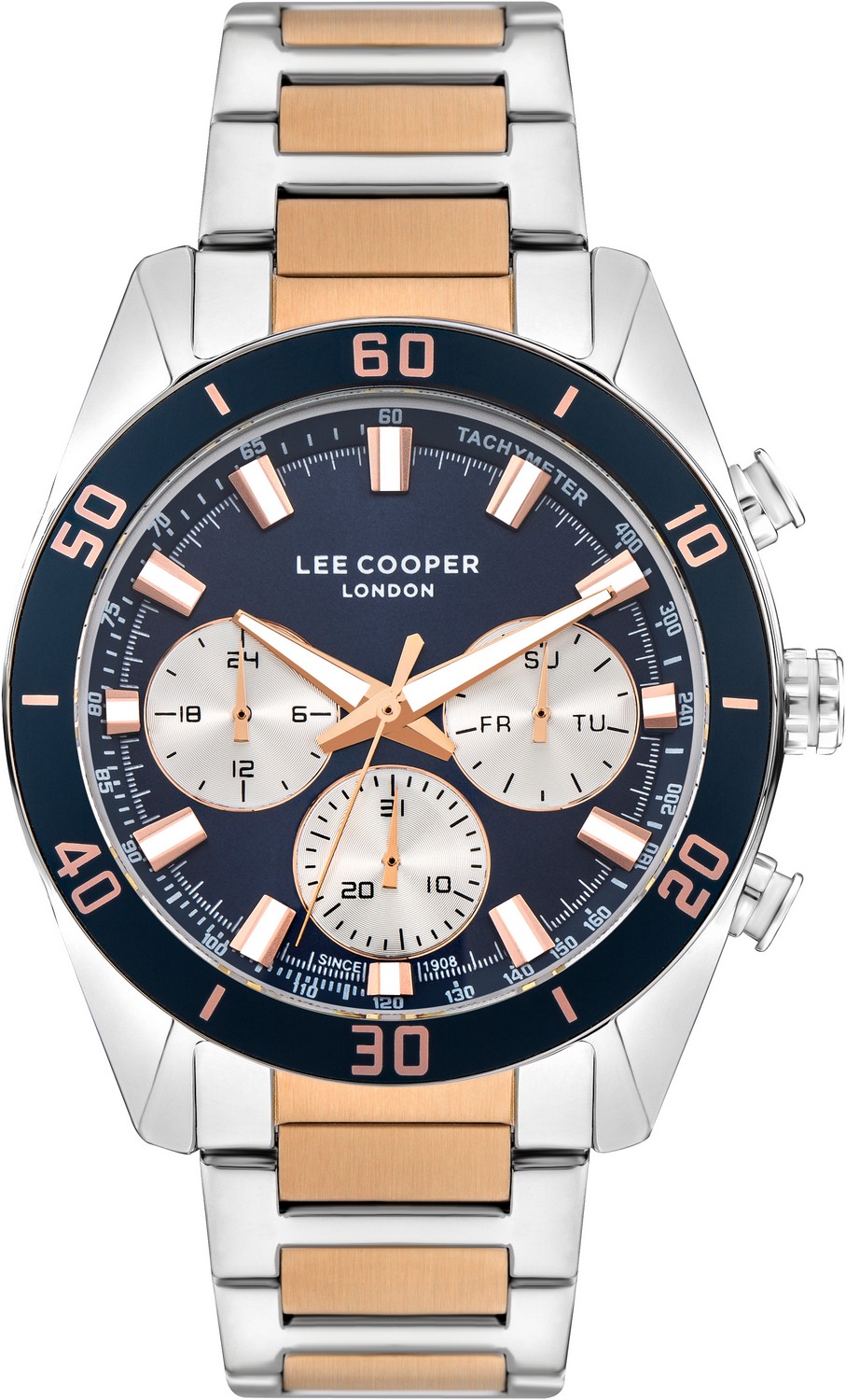 LEE COOPER  Мужские часы, кварцевый механизм, суперметалл, 44 мм