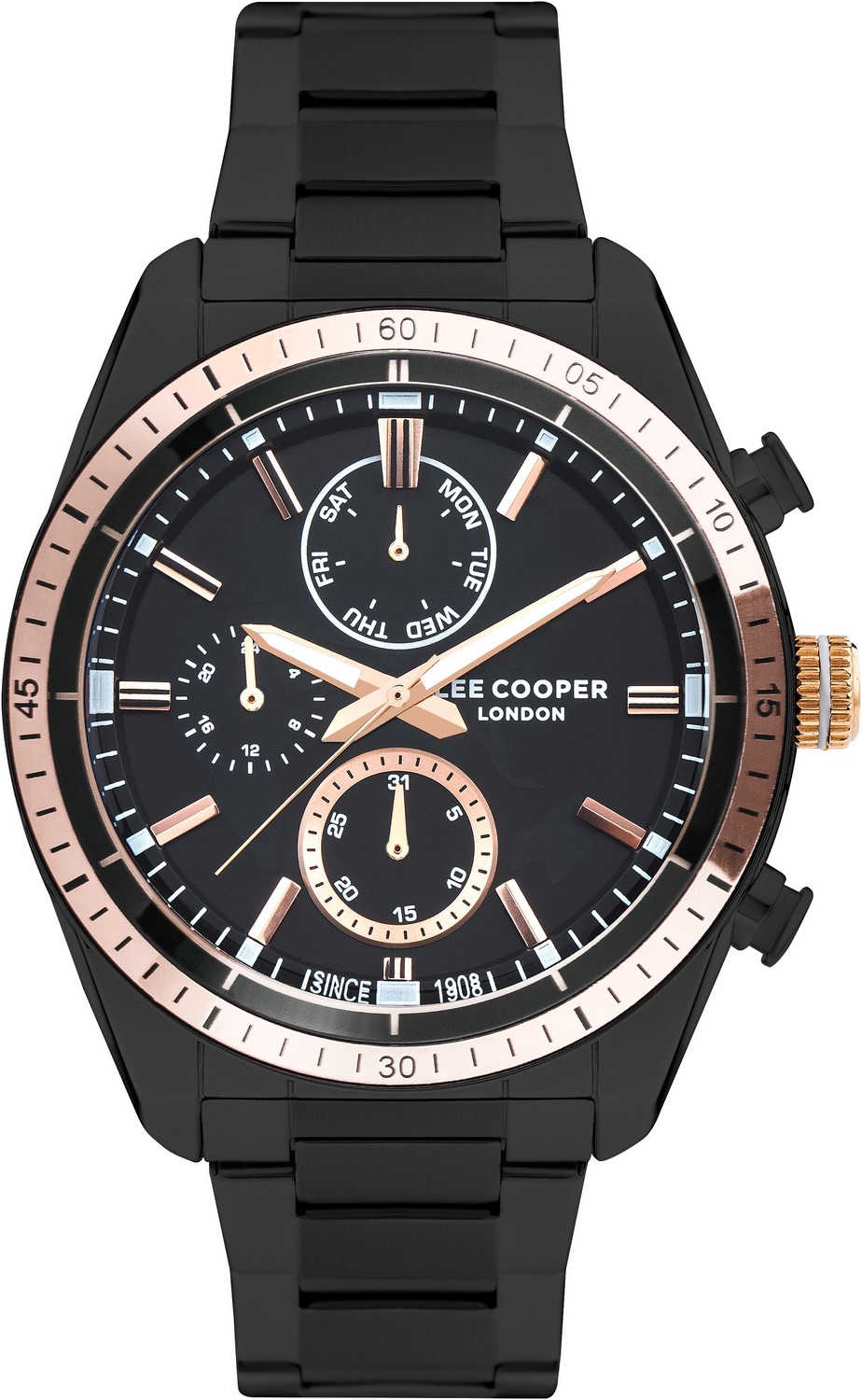 LEE COOPER  Мужские часы, кварцевый механизм, суперметалл с покрытием, 45 мм