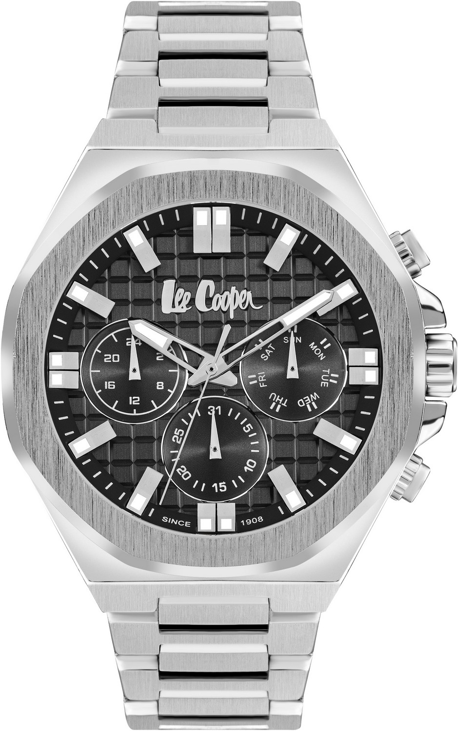 LEE COOPER  Мужские часы, кварцевый механизм, суперметалл, 46 мм