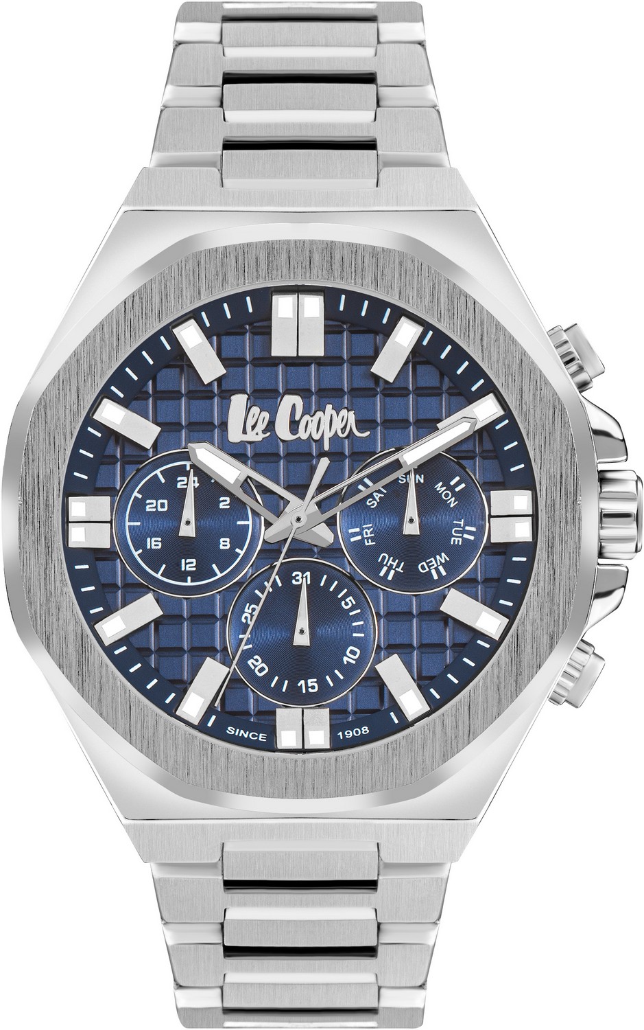 LEE COOPER  Мужские часы, кварцевый механизм, суперметалл, 46 мм