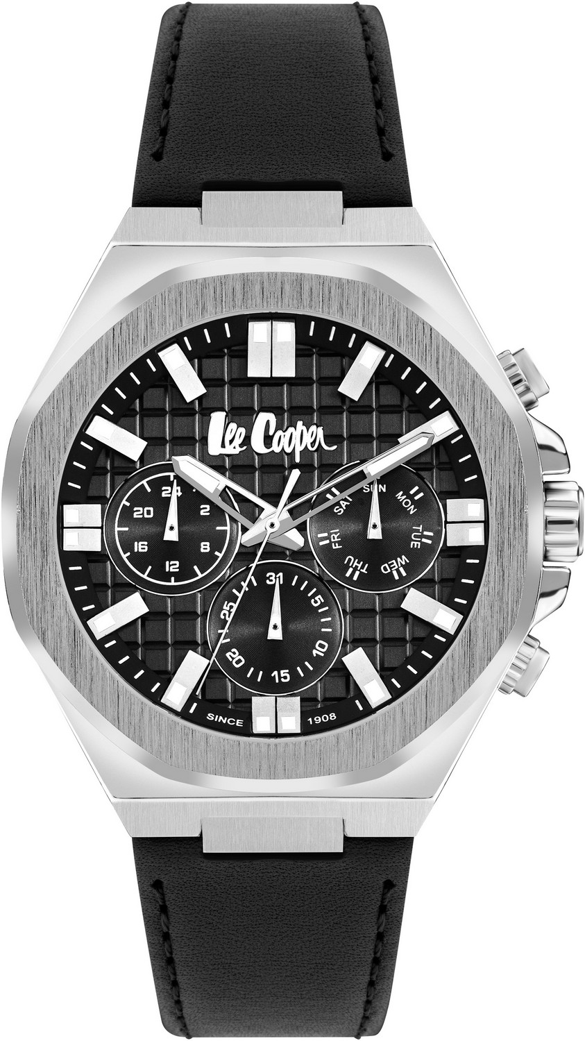 LEE COOPER  Мужские часы, кварцевый механизм, суперметалл, 46 мм