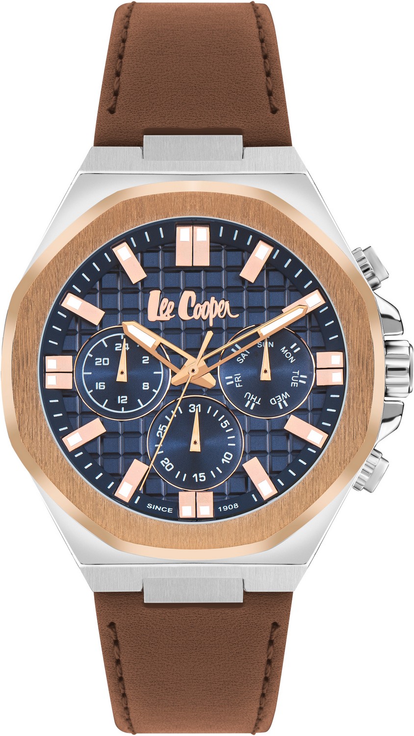 LEE COOPER  Мужские часы, кварцевый механизм, суперметалл с покрытием, 46 мм