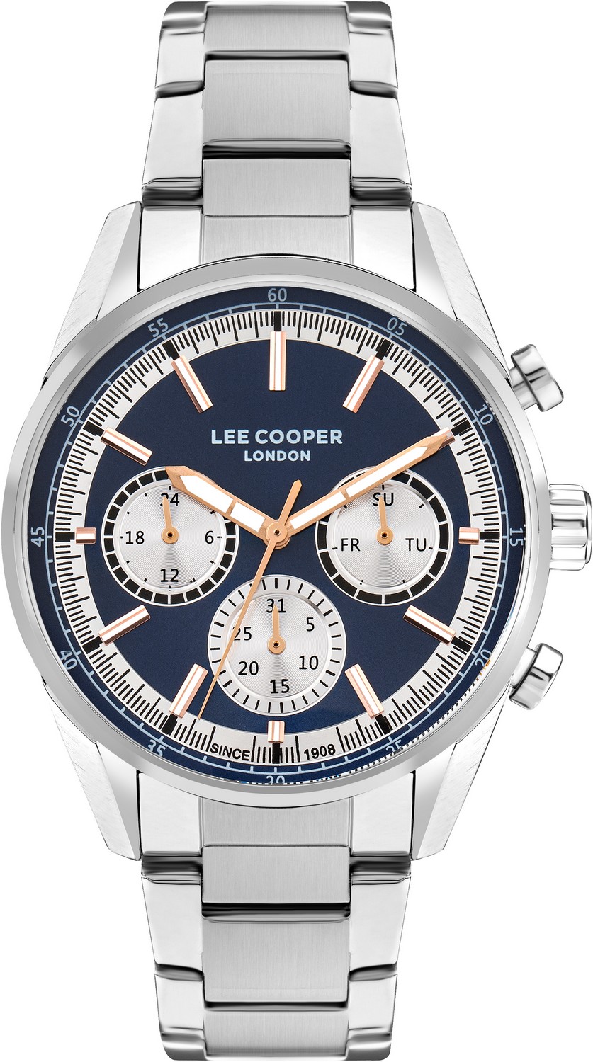 LEE COOPER  Мужские часы, кварцевый механизм, суперметалл, 44 мм