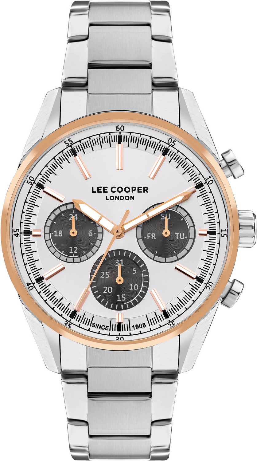 LEE COOPER  Мужские часы, кварцевый механизм, суперметалл с покрытием, 44 мм