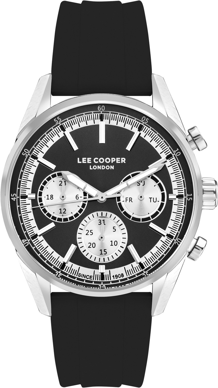 LEE COOPER  Мужские часы, кварцевый механизм, суперметалл, 44 мм