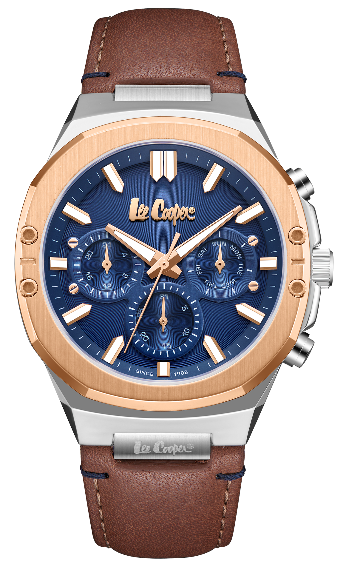 LEE COOPER  Мужские часы, кварцевый механизм, суперметалл с покрытием, 43 мм