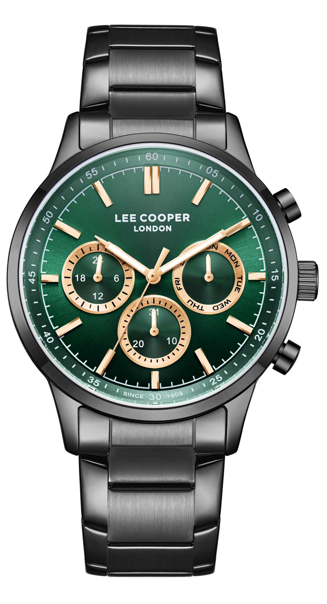 LEE COOPER  Мужские часы, кварцевый механизм, суперметалл с покрытием, 43,5 мм