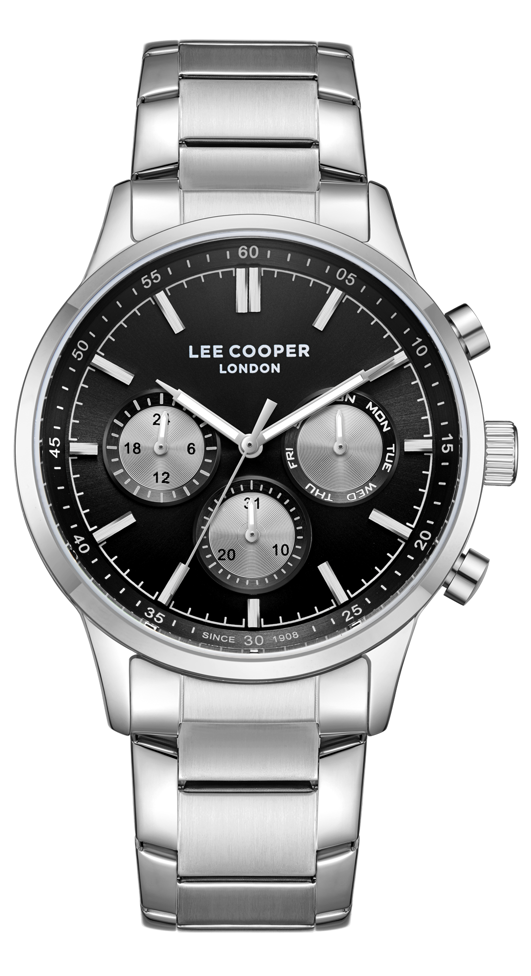 LEE COOPER  Мужские часы, кварцевый механизм, суперметалл, 43,5 мм