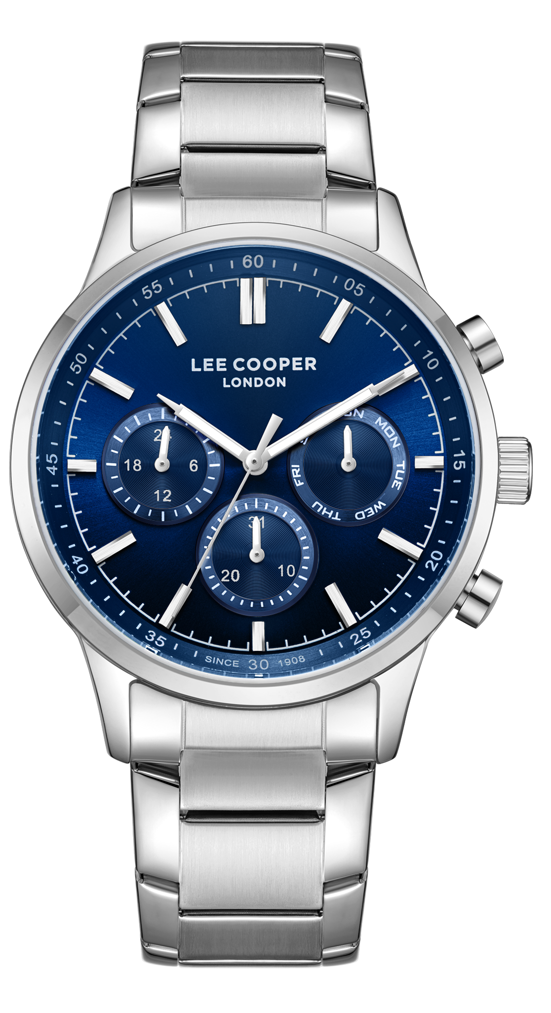 LEE COOPER  Мужские часы, кварцевый механизм, суперметалл, 43,5 мм
