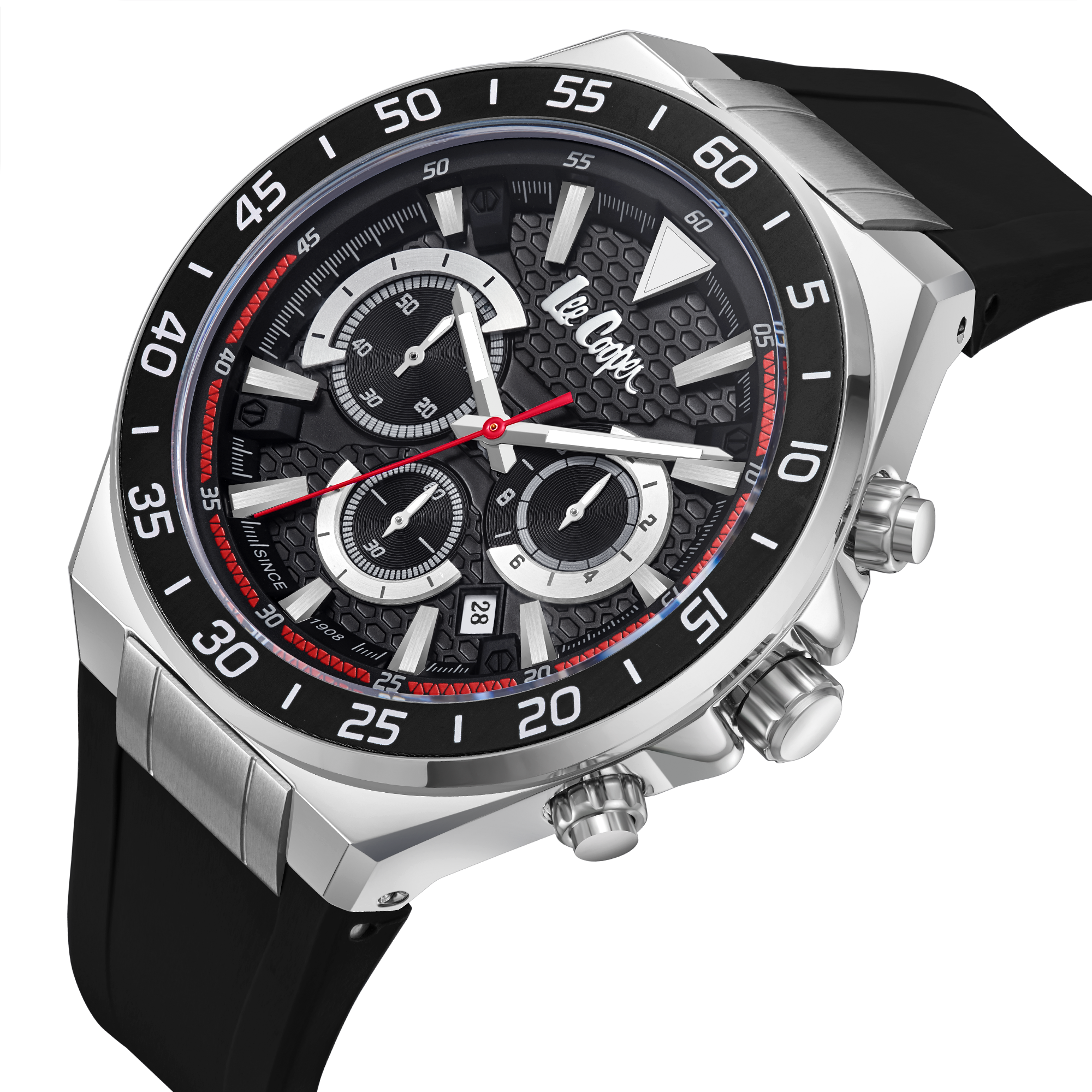LEE COOPER  Мужские часы, кварцевый механизм, суперметалл, 46 мм
