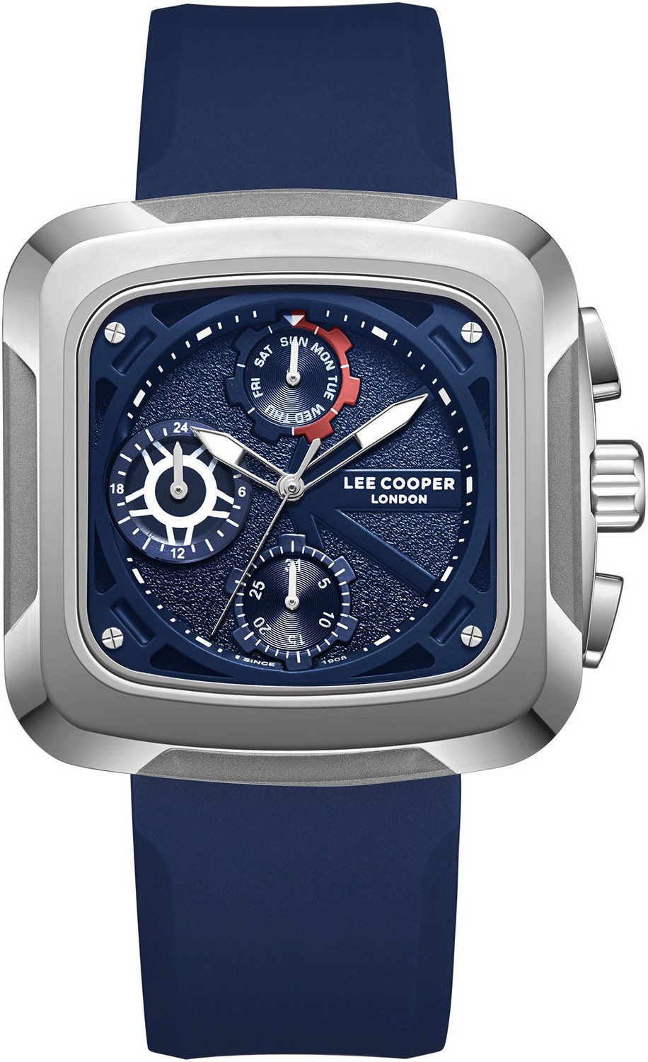 LEE COOPER  Мужские часы, кварцевый механизм, суперметалл, 40х43 мм