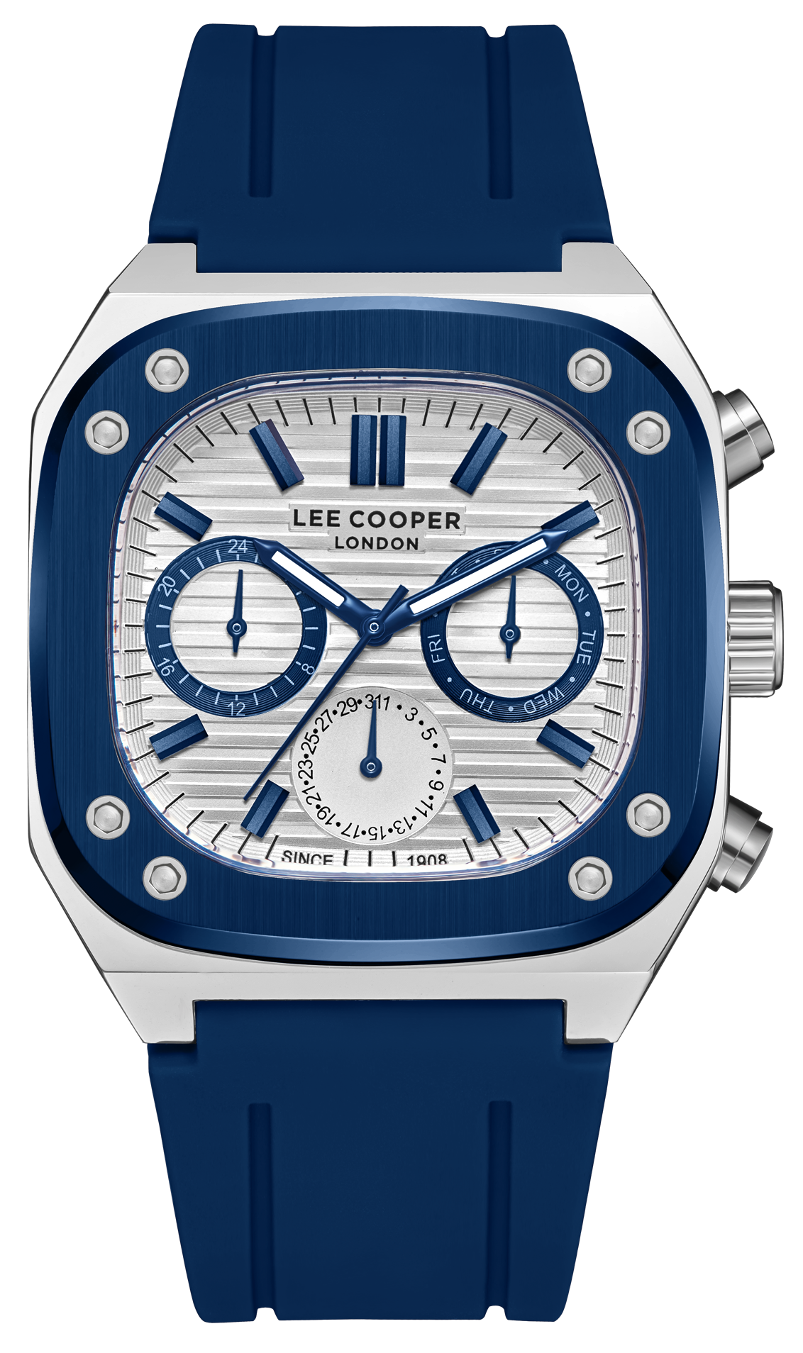 LEE COOPER  Мужские часы, кварцевый механизм, суперметалл, 42х48 мм