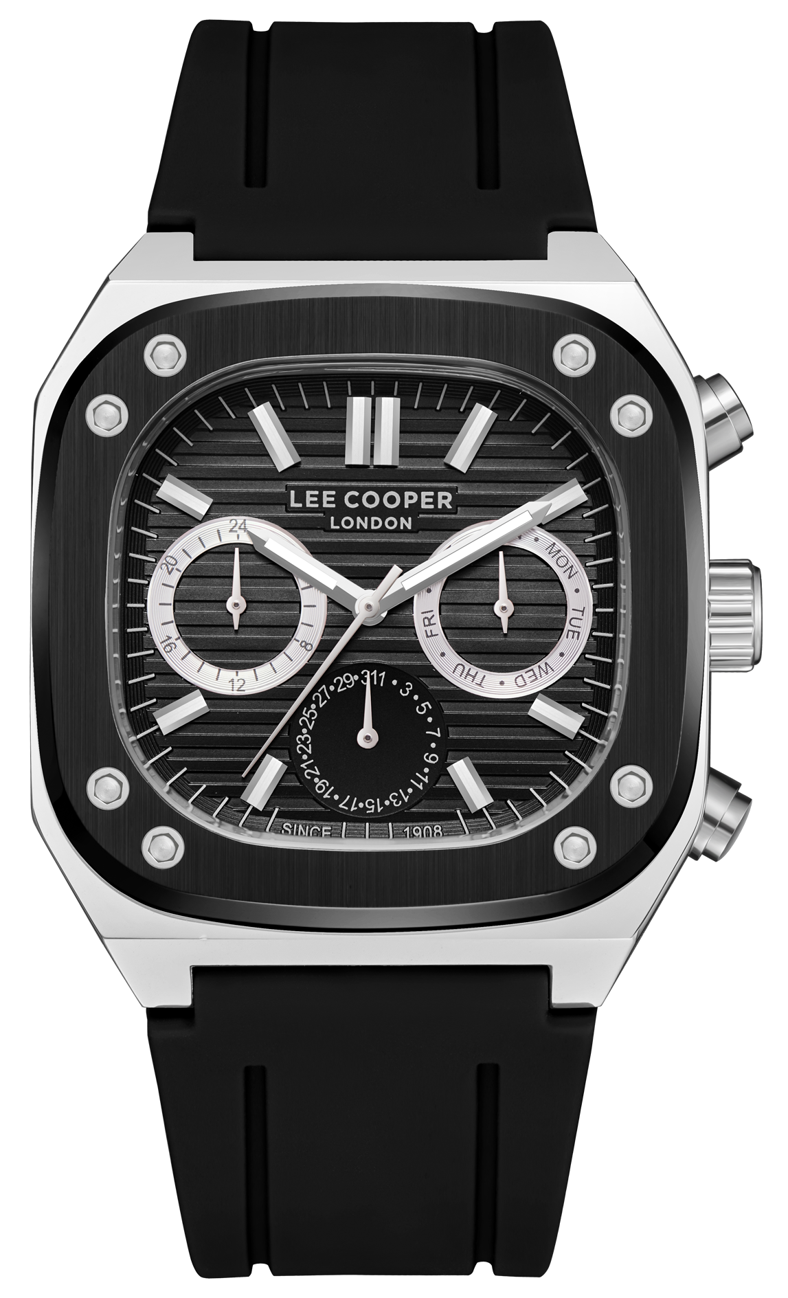 LEE COOPER  Мужские часы, кварцевый механизм, суперметалл, 42х48 мм