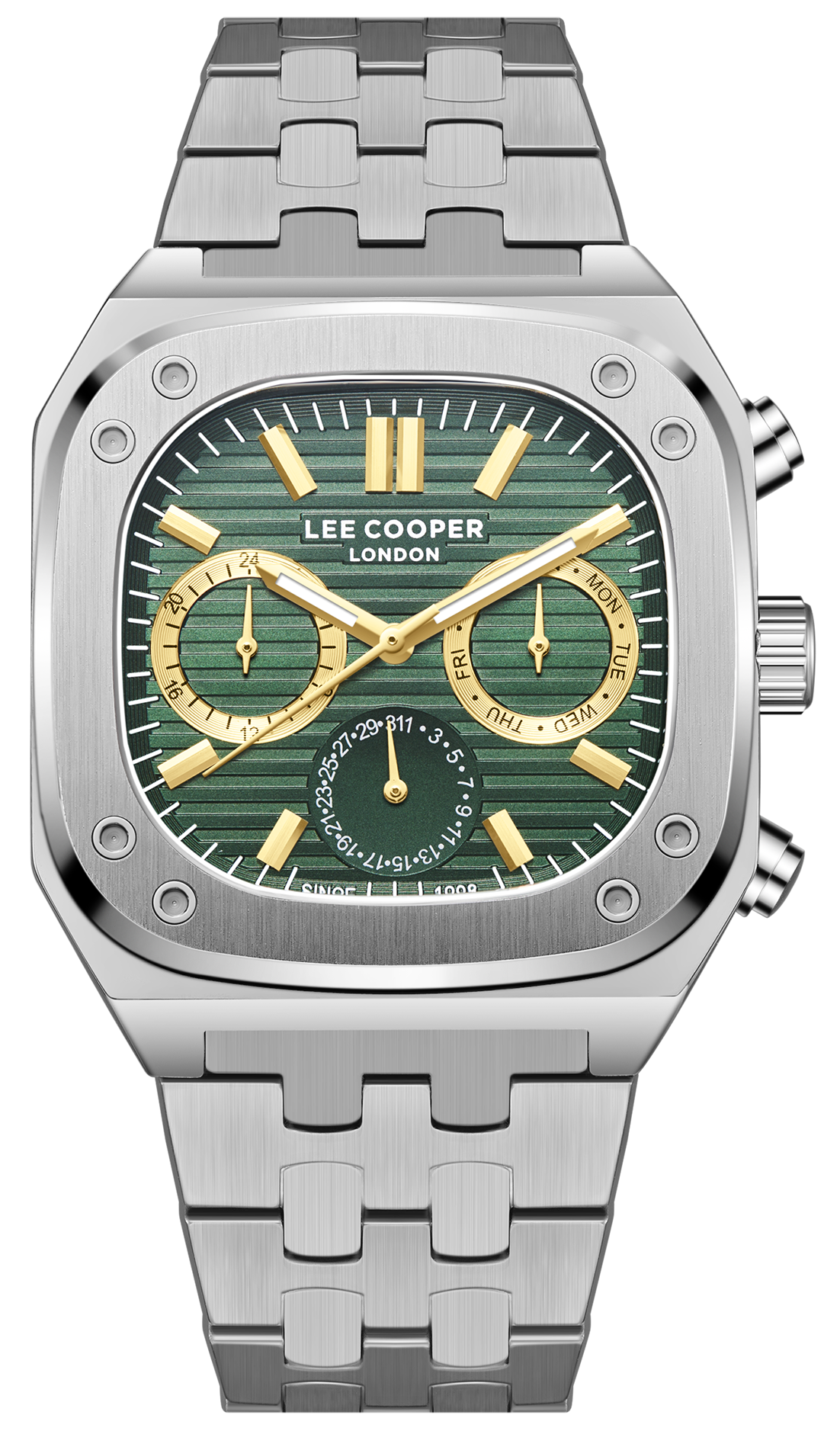 LEE COOPER  Мужские часы, кварцевый механизм, суперметалл, 42х48 мм