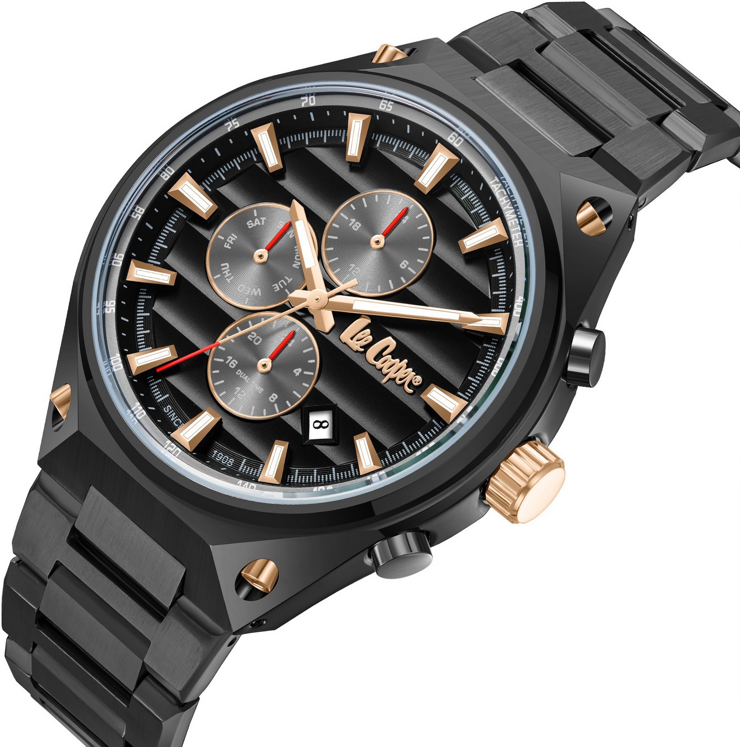 LEE COOPER  Мужские часы, кварцевый механизм, суперметалл с покрытием, 45 мм