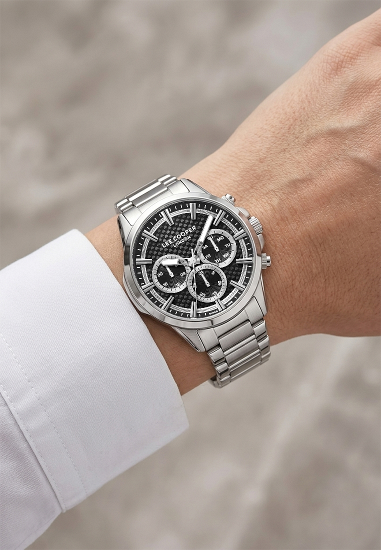 LEE COOPER  Мужские часы, кварцевый механизм, суперметалл, 44 мм