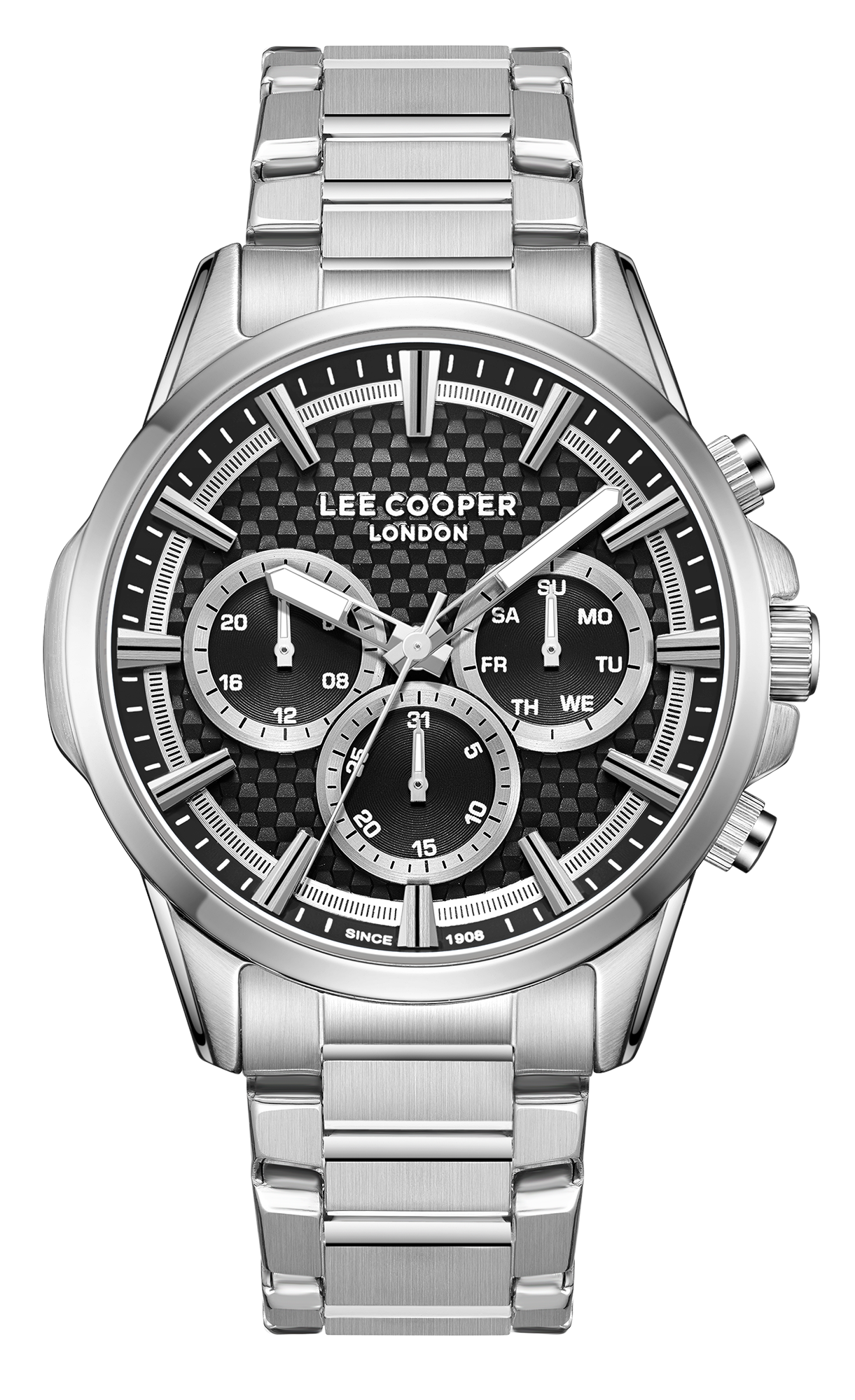 LEE COOPER  Мужские часы, кварцевый механизм, суперметалл, 44 мм